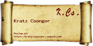 Kratz Csongor névjegykártya